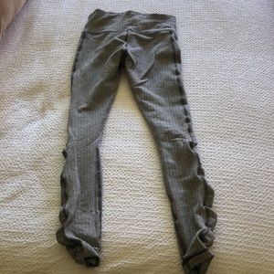 Lululemon athletic pants with ruching on the legs